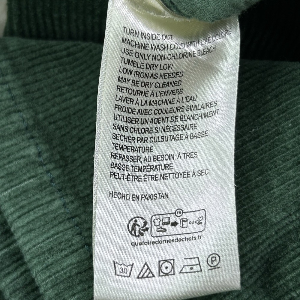 Pilcro Anthropologie Green Corduroy Bootcut Pants Sz 29 Fall Forest Flare - Picture 10 of 12